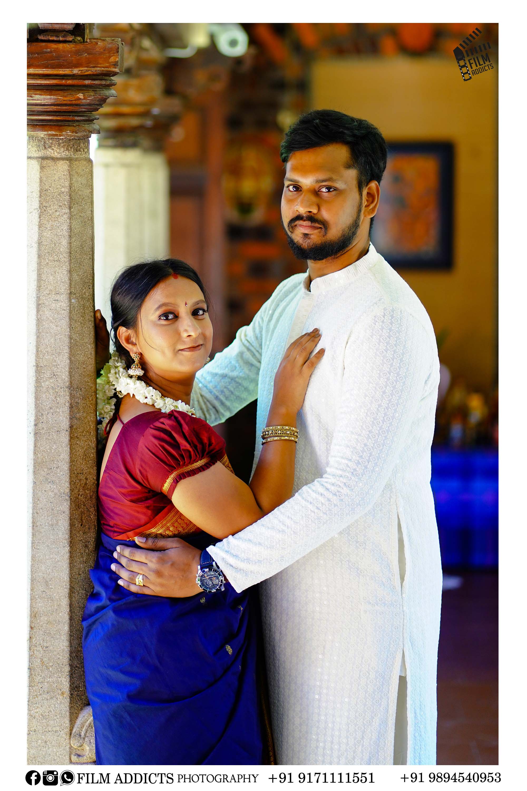 Best outdoor photography in Dindigul by FilmAddicts Photography — professional outdoor couple shoots, pre-wedding photography, and cinematic portraits across Tamil Nadu, Best Outdoor Photographers in Dindigul.